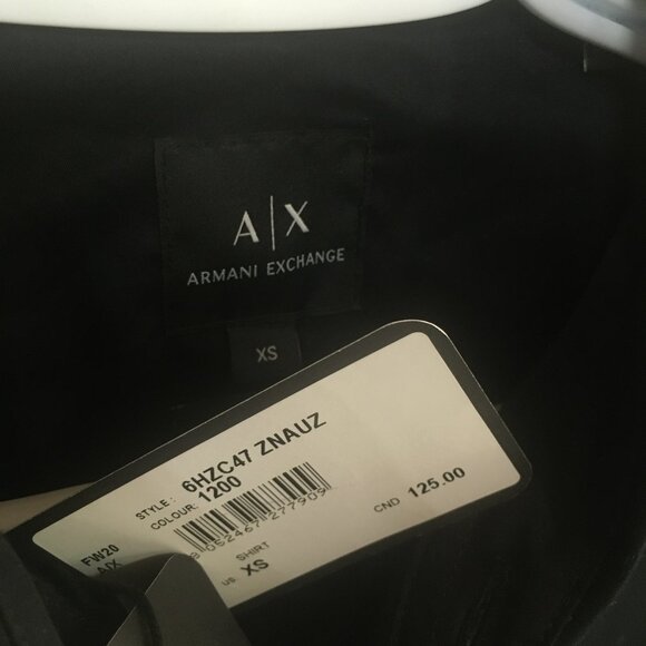 Armani Exchange Black Slim Fit Dress Shirt (XS) – Brand New w/ Tags - Picture 3 of 3